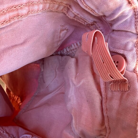 Vigoss Girls Pink Mid-Shorts With Embroidered Rose Distressed Look Adjustable Wa - Picture 11 of 14